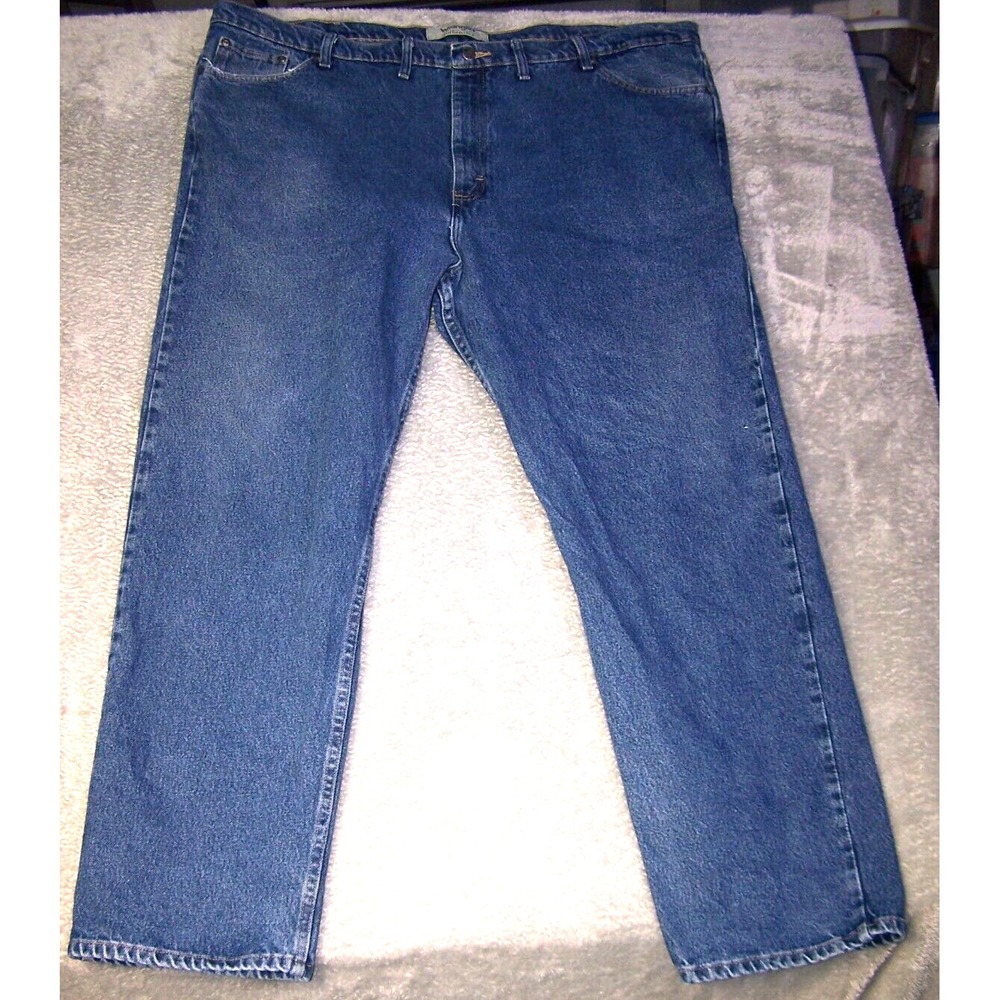 Wrangler Authentics Jeans Men's 48X31 (Tag 50X32) Straight Cotton Blue ZM200SD